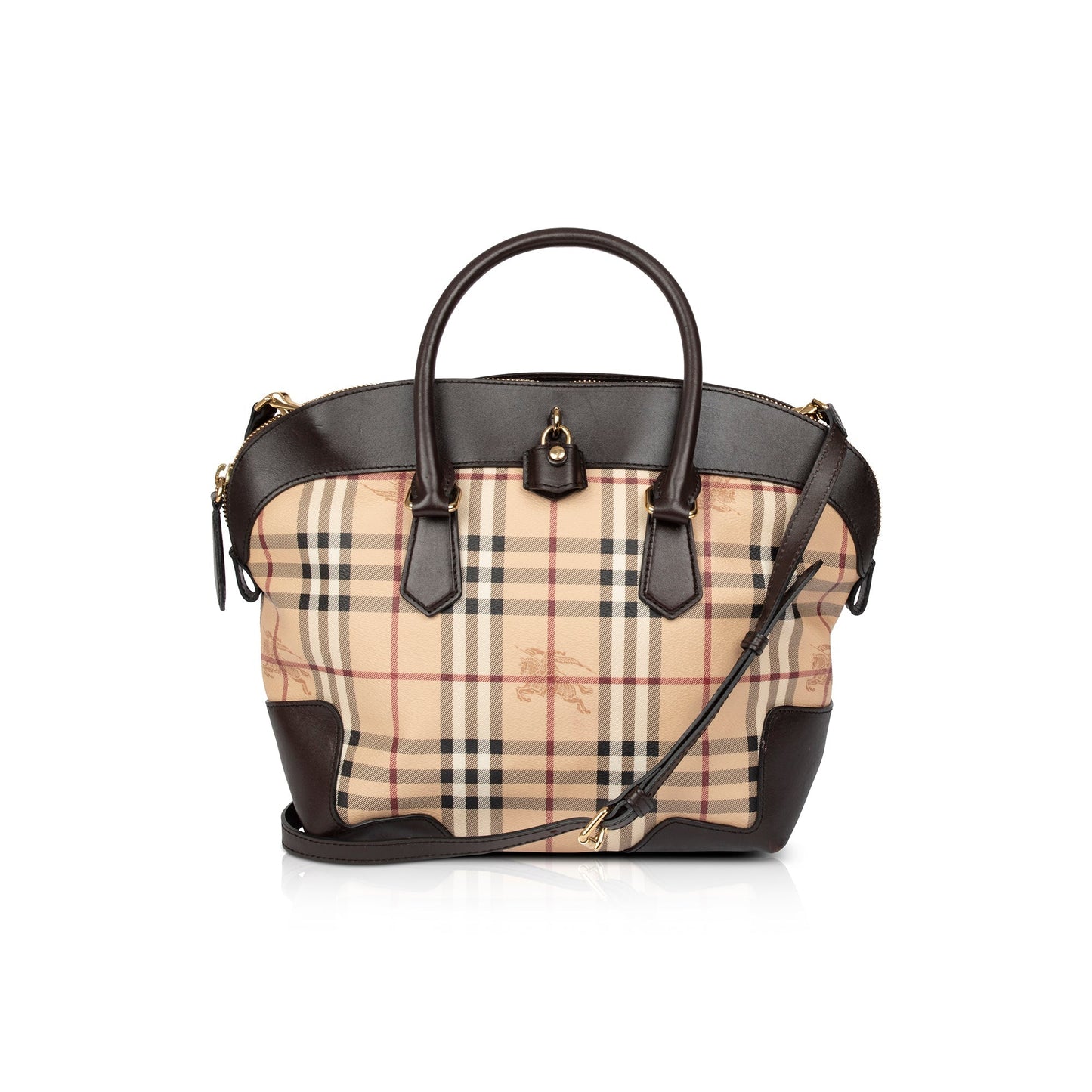 Burberry Medium Haymarket Check Primrose Tote