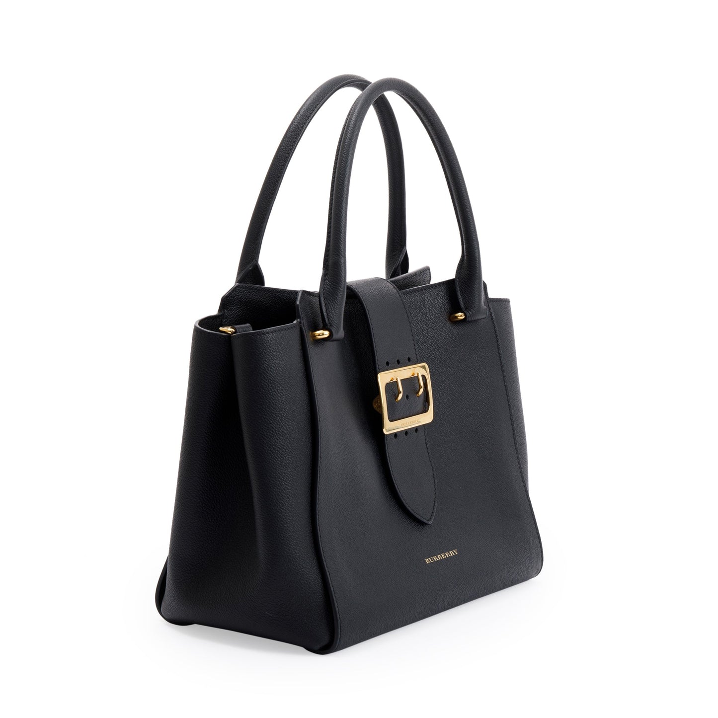 Burberry Medium Leather Buckle Tote