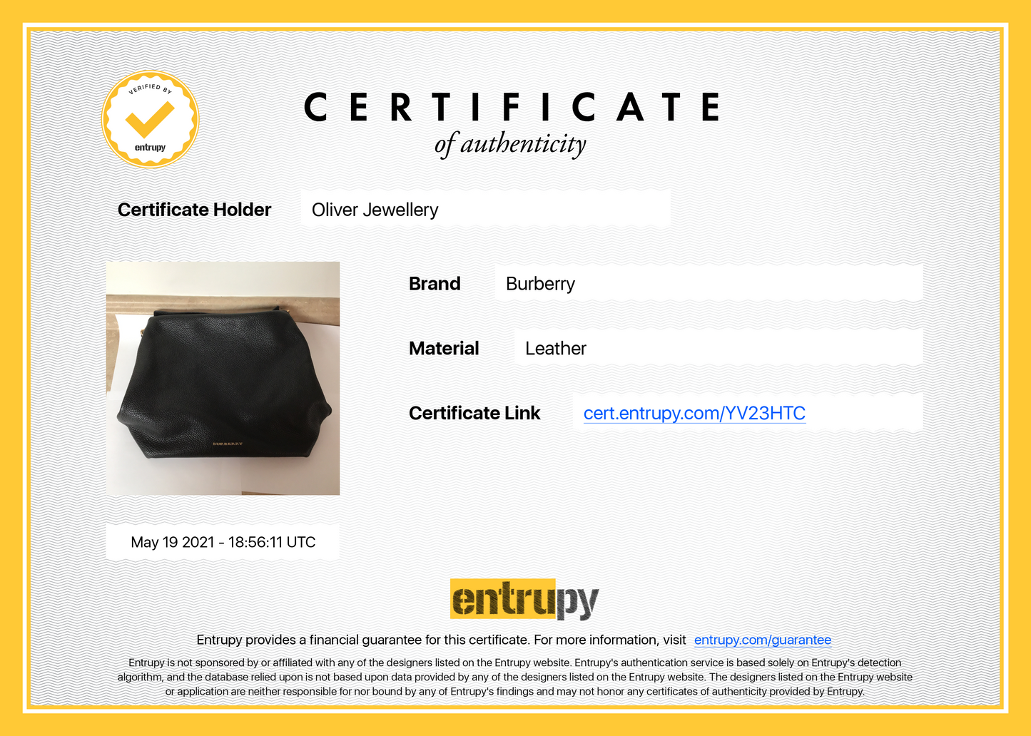 Burberry Medium Leather Cale Hobo