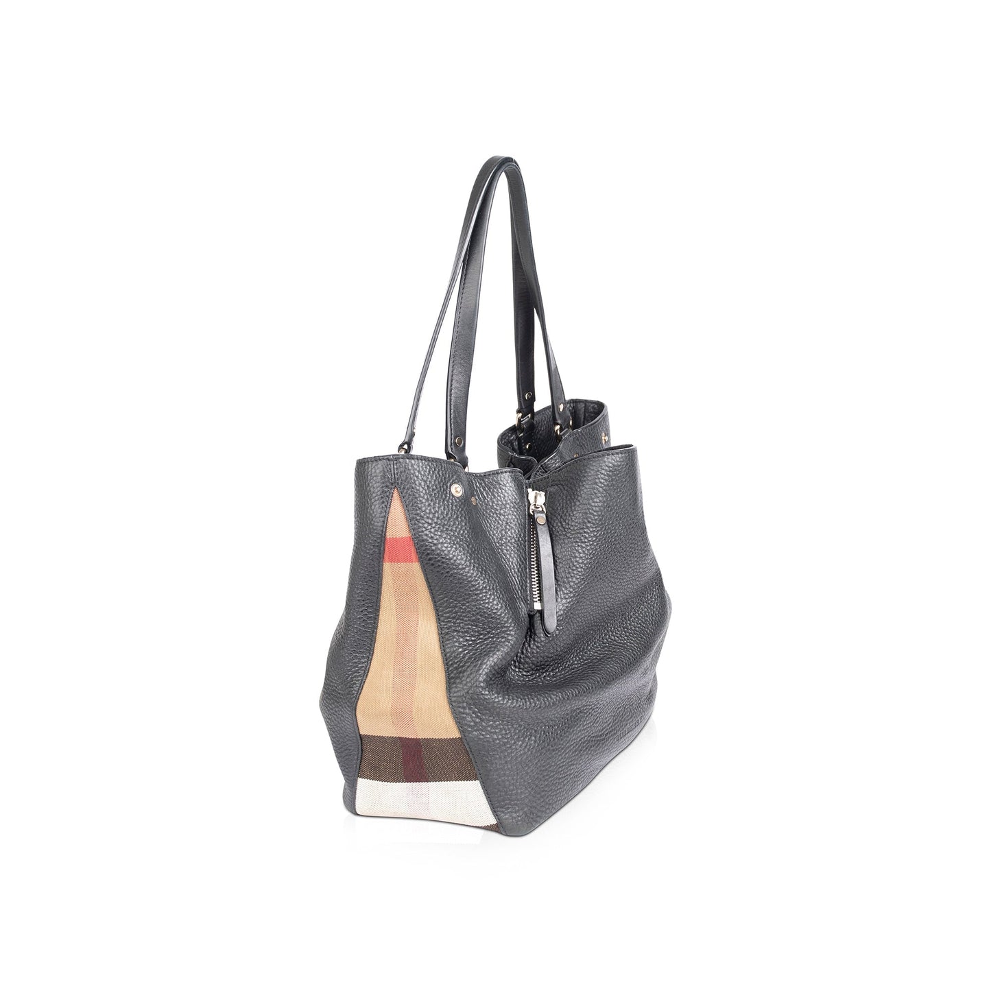 Burberry Medium Maidstone Leather & House Check Tote