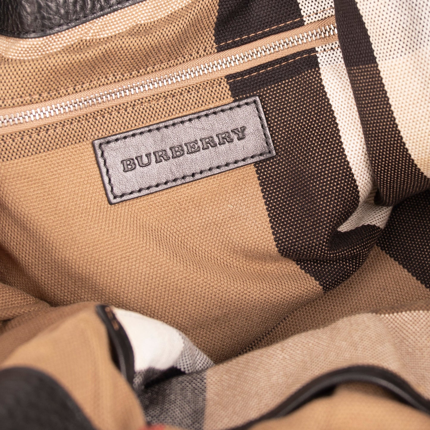 Burberry Medium Maidstone Leather & House Check Tote