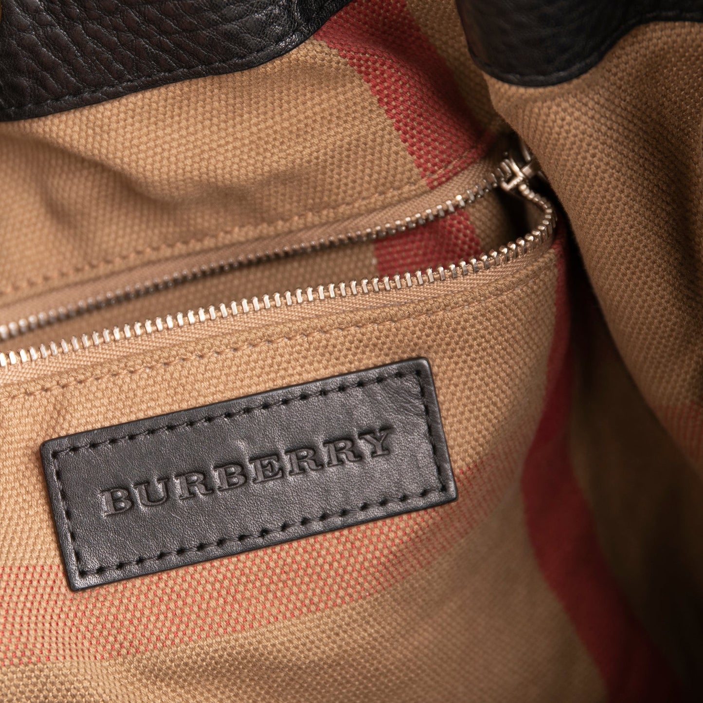 Burberry Medium Maidstone Leather & House Check Tote