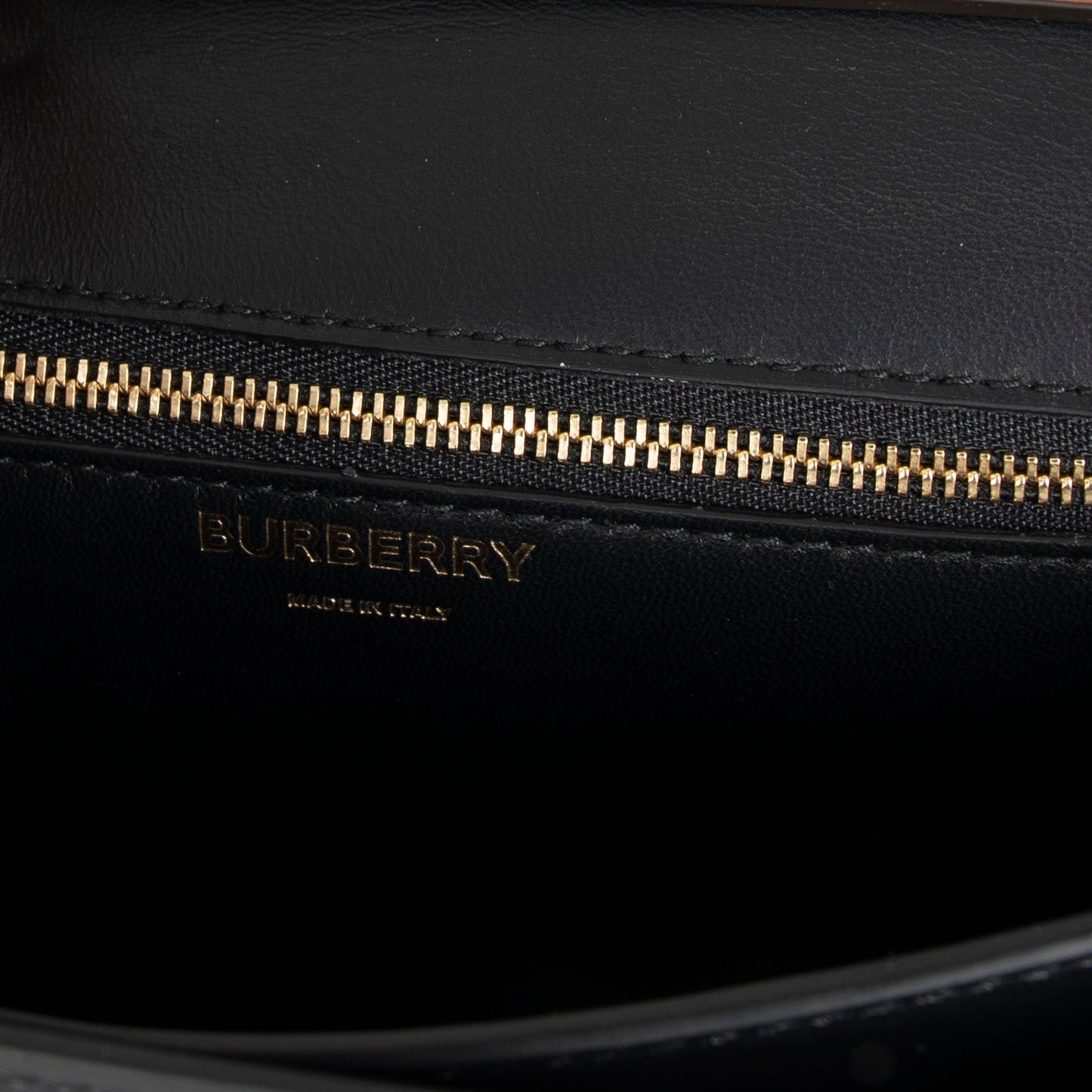 Burberry Monogram E-Canvas Small TB Flap Crossbody Bag