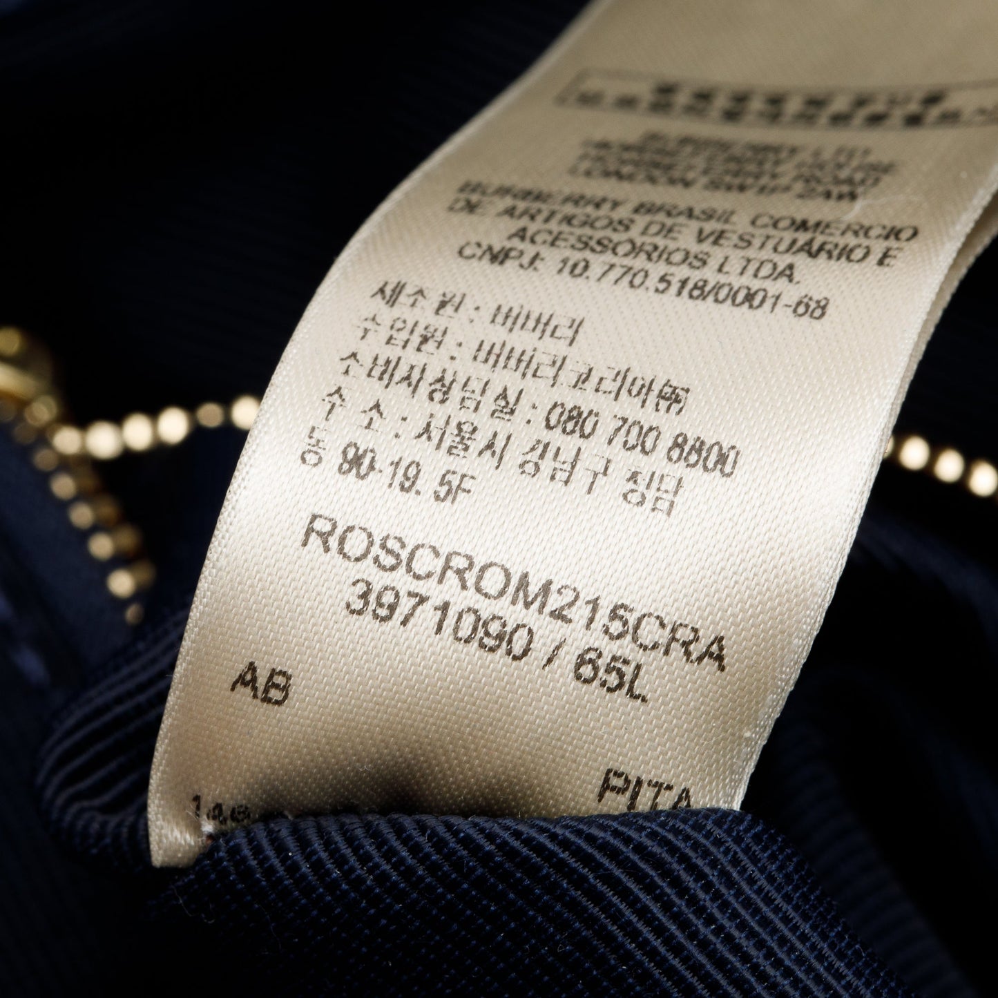Burberry Navy Check Embossed Heritage Grain Leather Dewsbury Tote