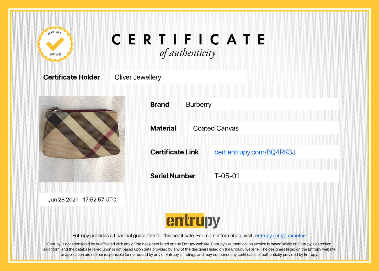 Burberry Nova Check Coin Pouch