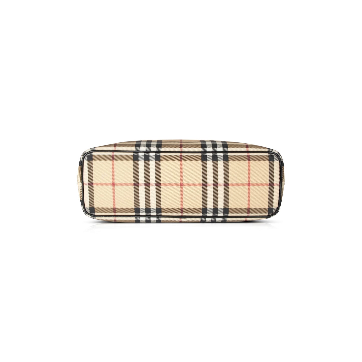 Burberry Nova Check Leather-Trimmed Tote