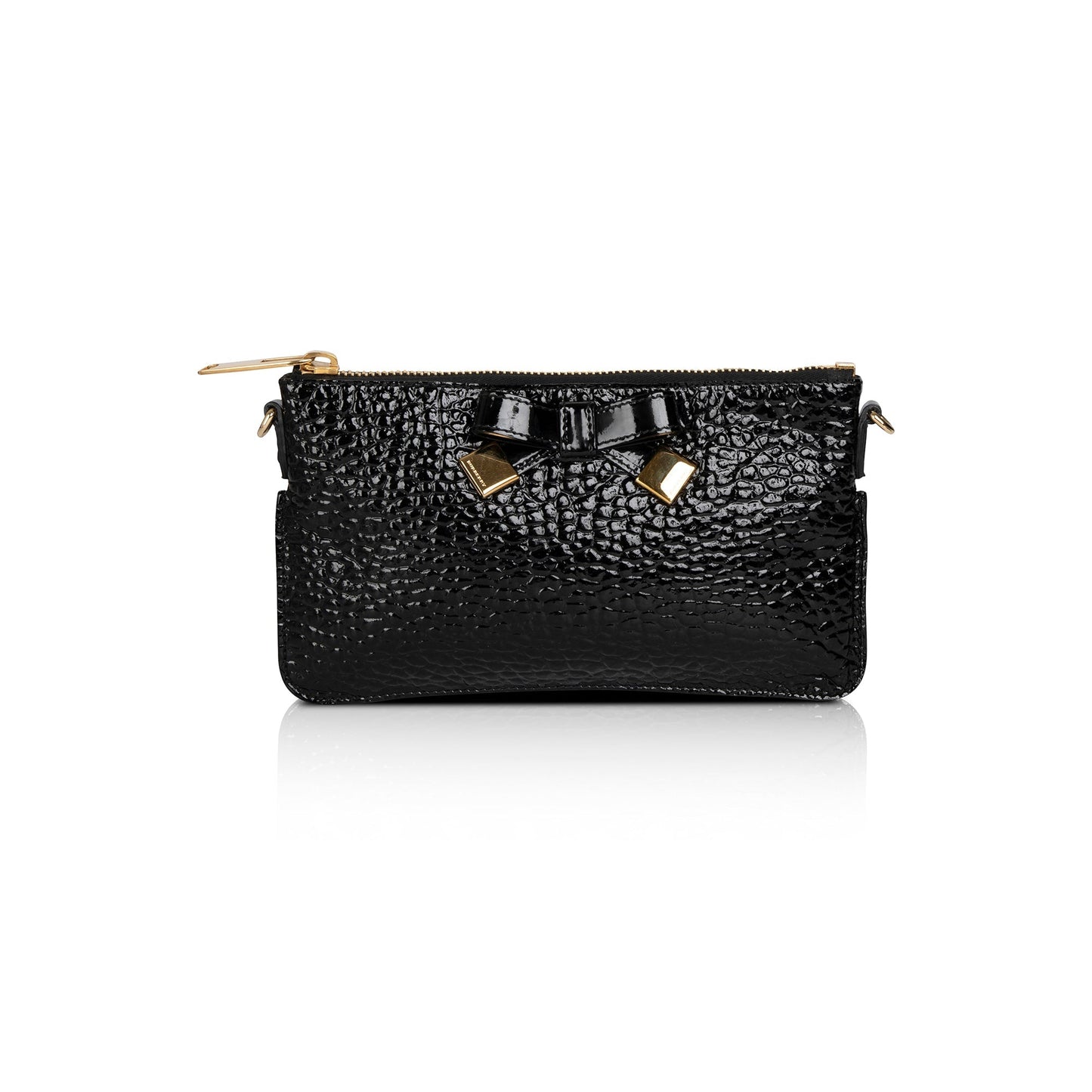 Burberry Patent Heritage Bow Peyton Crossbody Bag