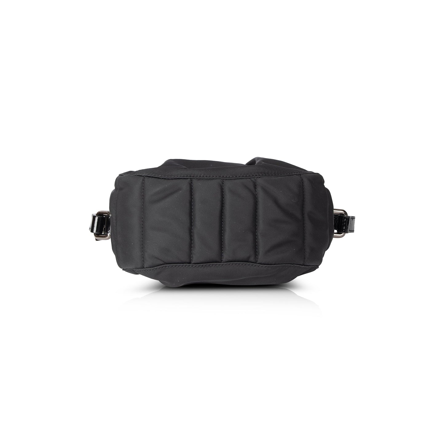 Burberry Patent Leather Trimmed Nylon Crossbody Bag