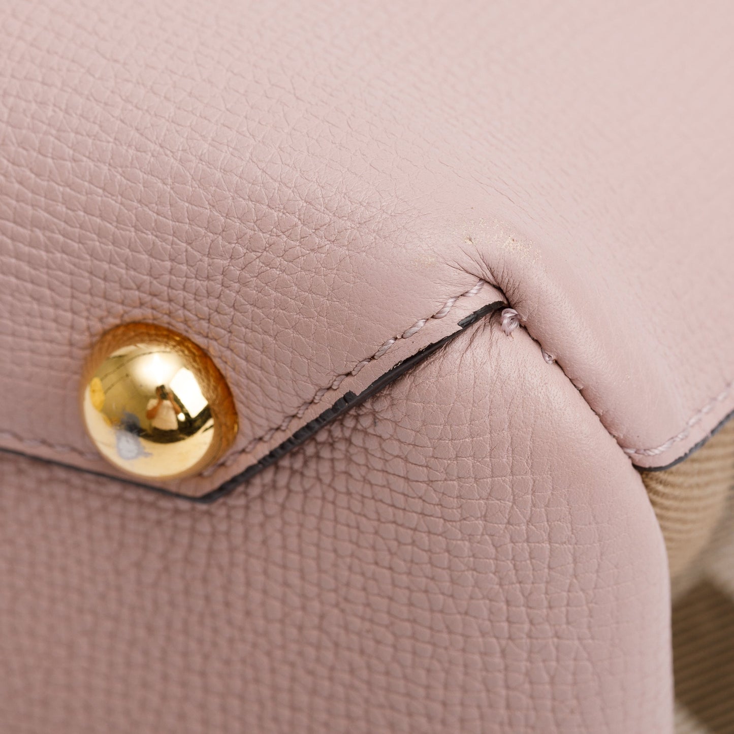 Burberry Pink Calfskin Leather House Check Medium Banner Tote