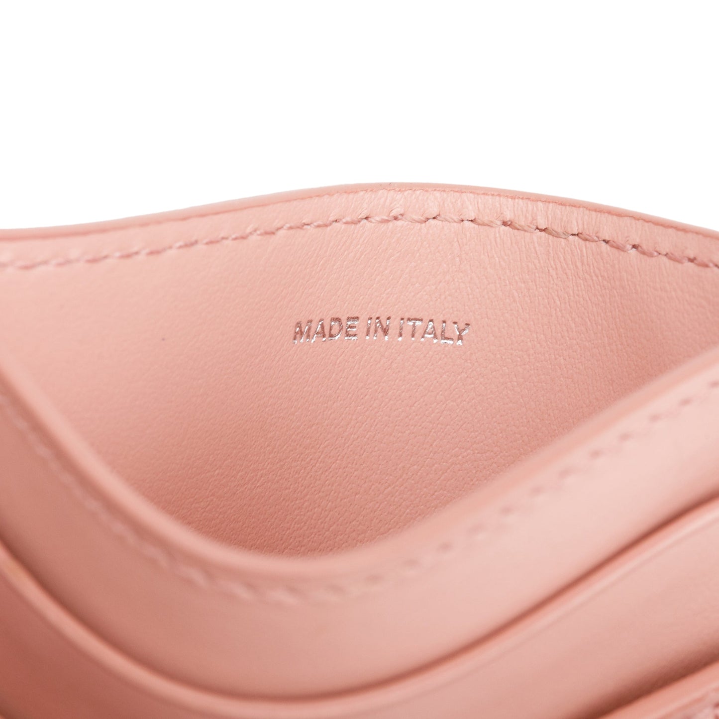 Burberry Pink Calfskin Leather TB Card Holder