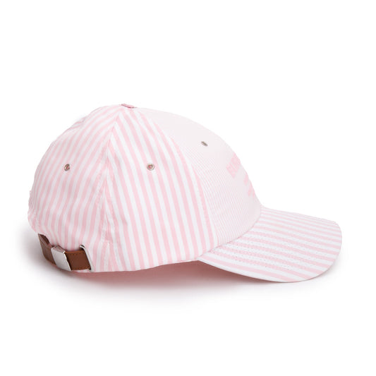 Burberry Pink Striped Baseball Cap, Size M