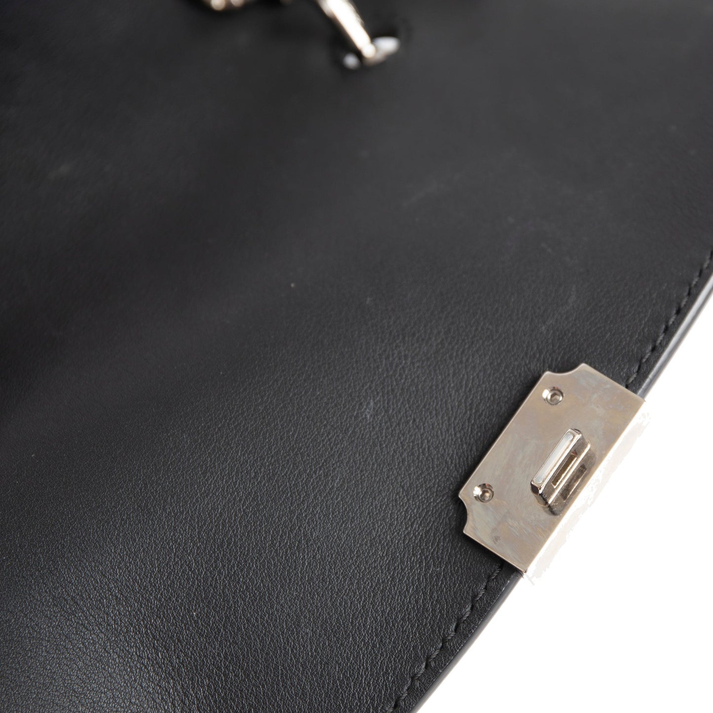 Burberry Small Black Trench Calfskin DK88 Top Handle Bag