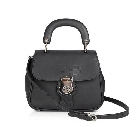 Burberry Small Black Trench Calfskin DK88 Top Handle Bag