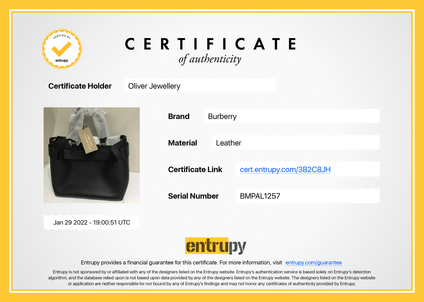 Burberry Small Leather Belt Tote