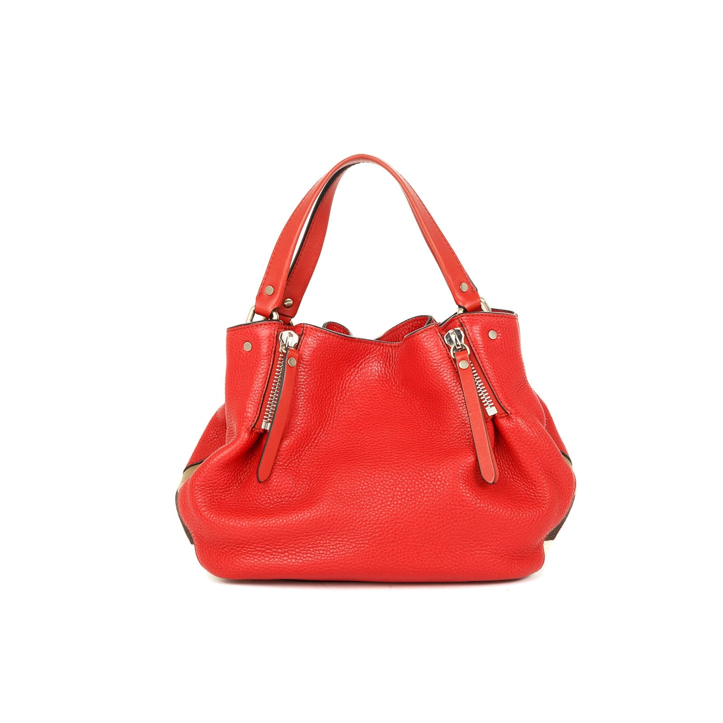 Burberry Small Maidstone Leather & House Check Tote