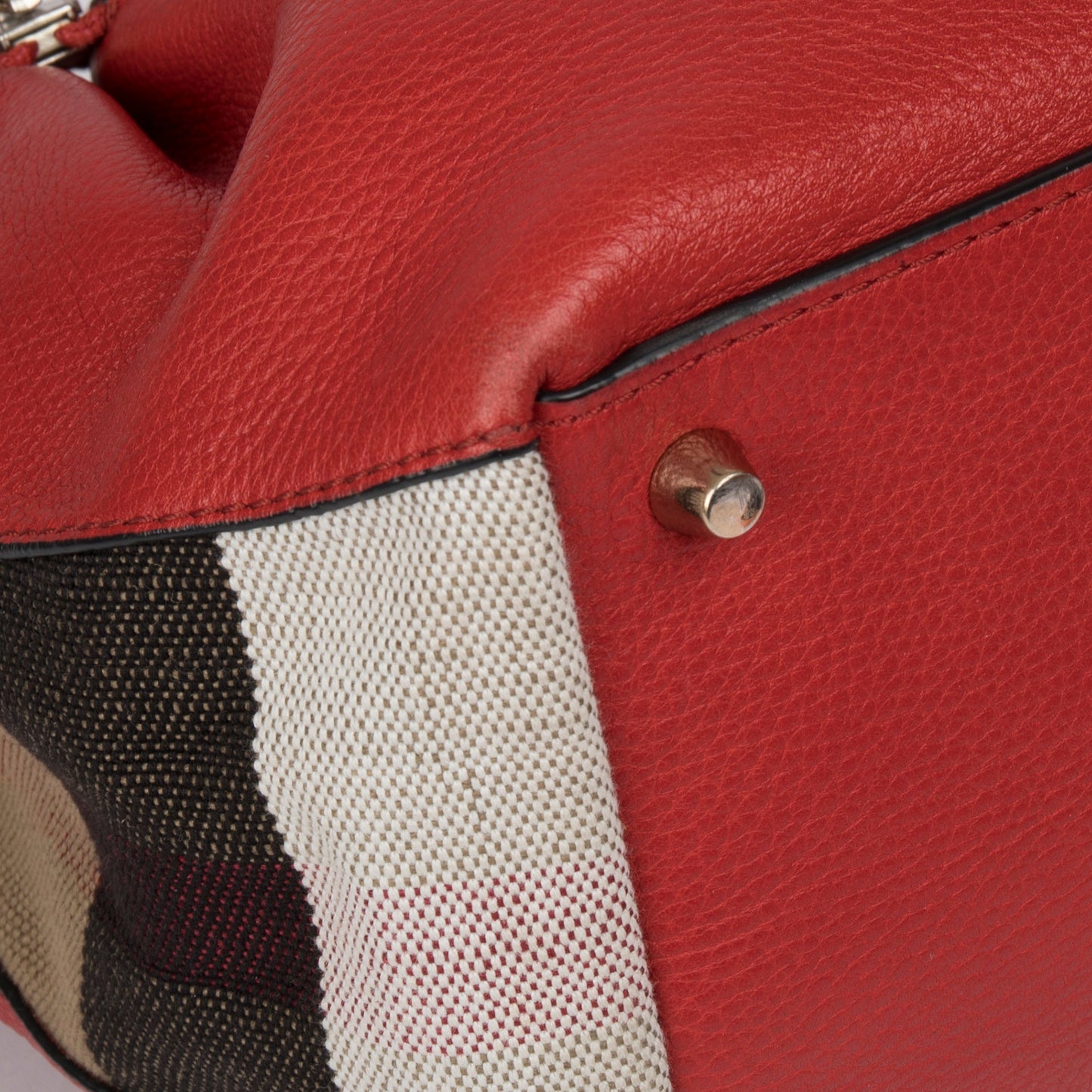 Burberry Small Maidstone Leather & House Check Tote