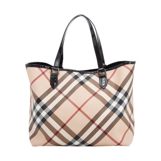 Burberry Super Nova Check Large Nickie Tote Bag