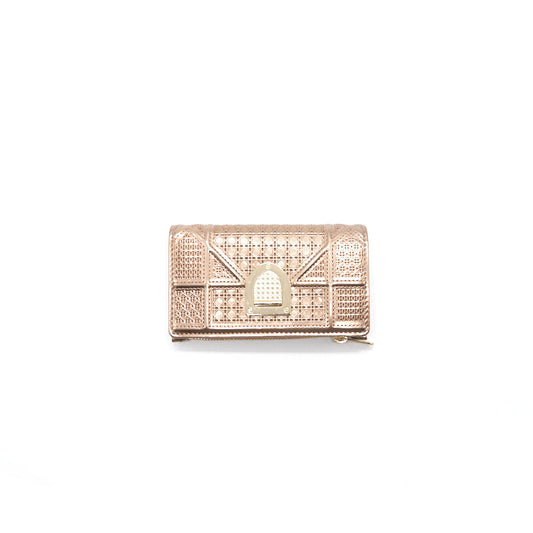 CHRISTIAN Luxury Dior Small Wallet Electric Nude