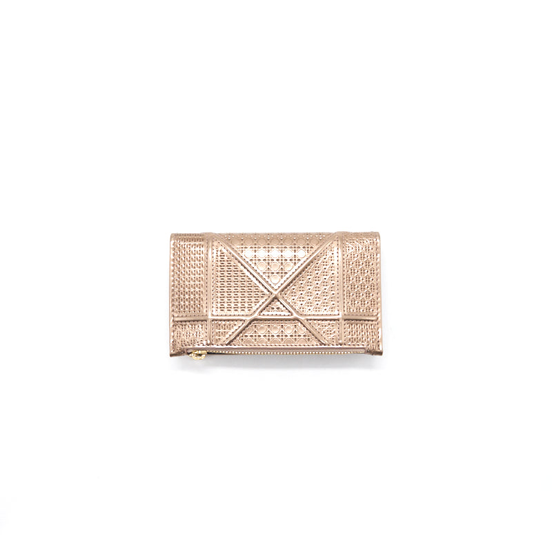 CHRISTIAN Luxury Dior Small Wallet Electric Nude