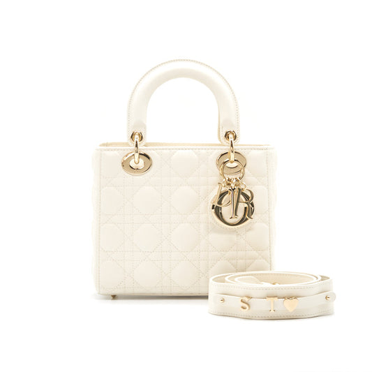 Luxury Dior Lady Luxury Dior medium Ecru GHW