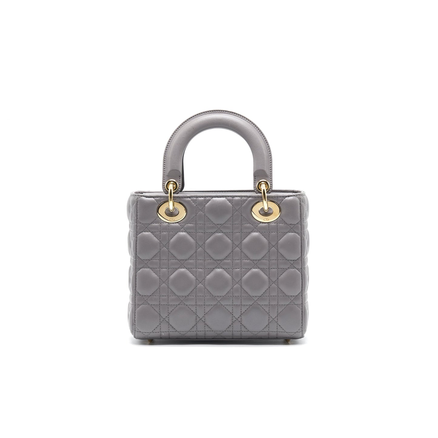 Luxury Dior Lady Luxury Dior Small Dark Grey LGHW with small scarf