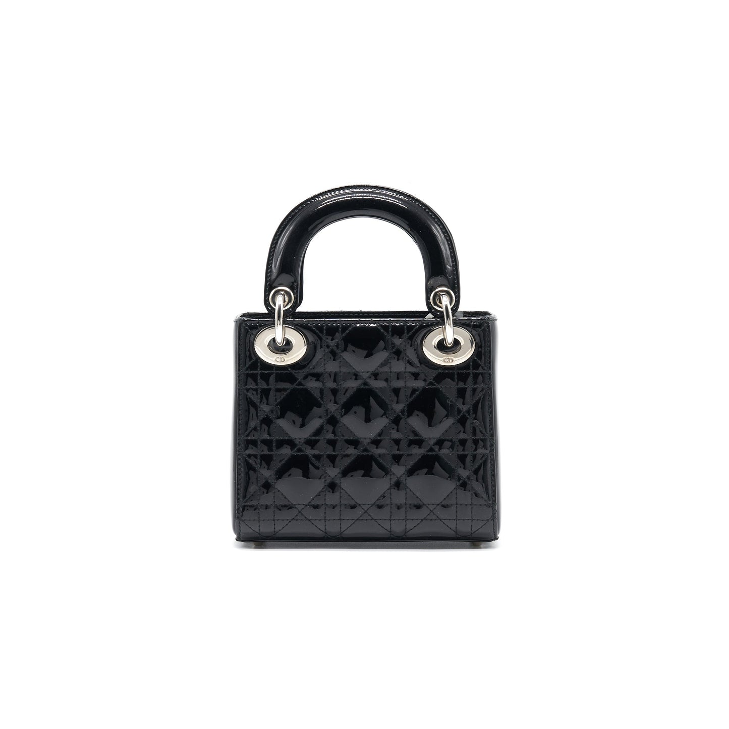 Luxury Dior Mini Lady Luxury Dior Patent Leather Black SHW