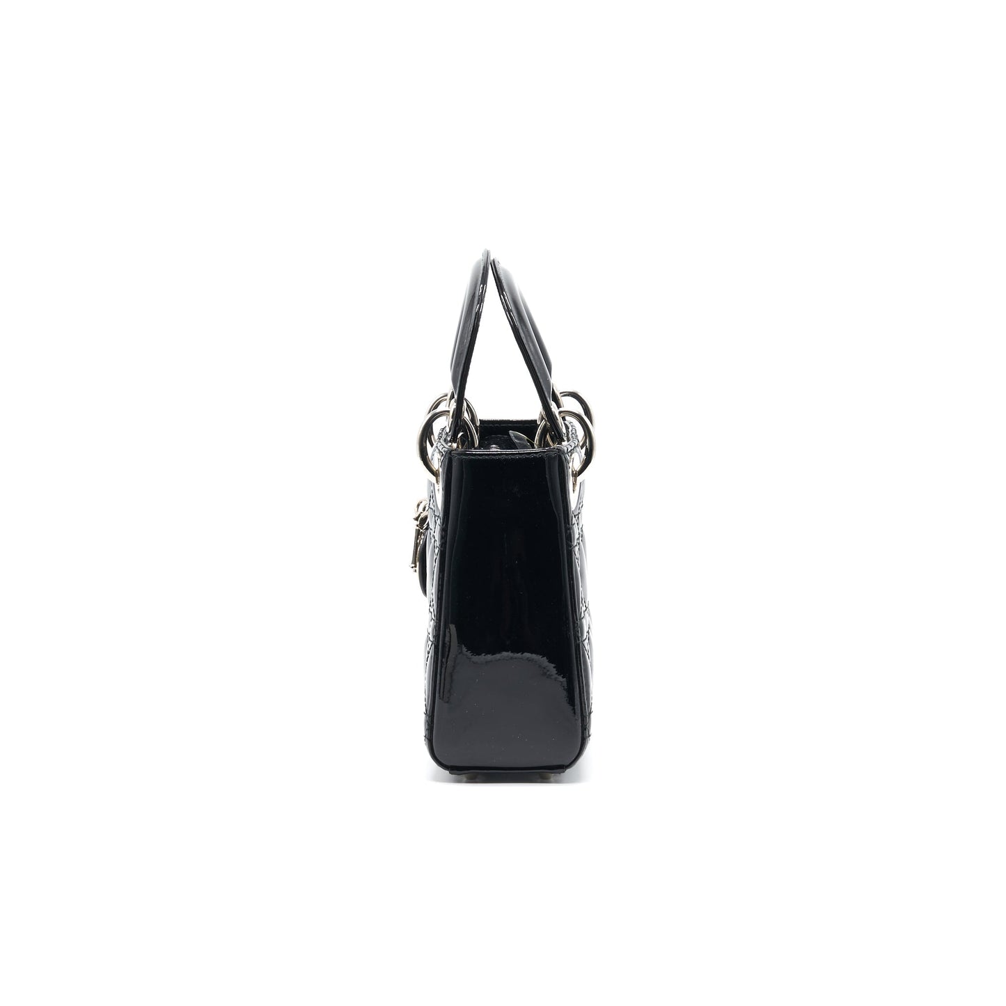 Luxury Dior Mini Lady Luxury Dior Patent Leather Black SHW