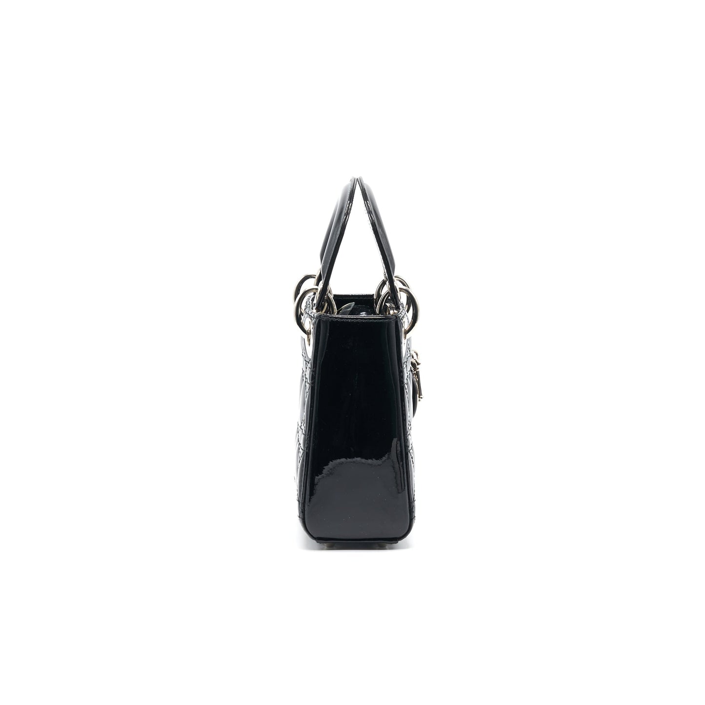Luxury Dior Mini Lady Luxury Dior Patent Leather Black SHW