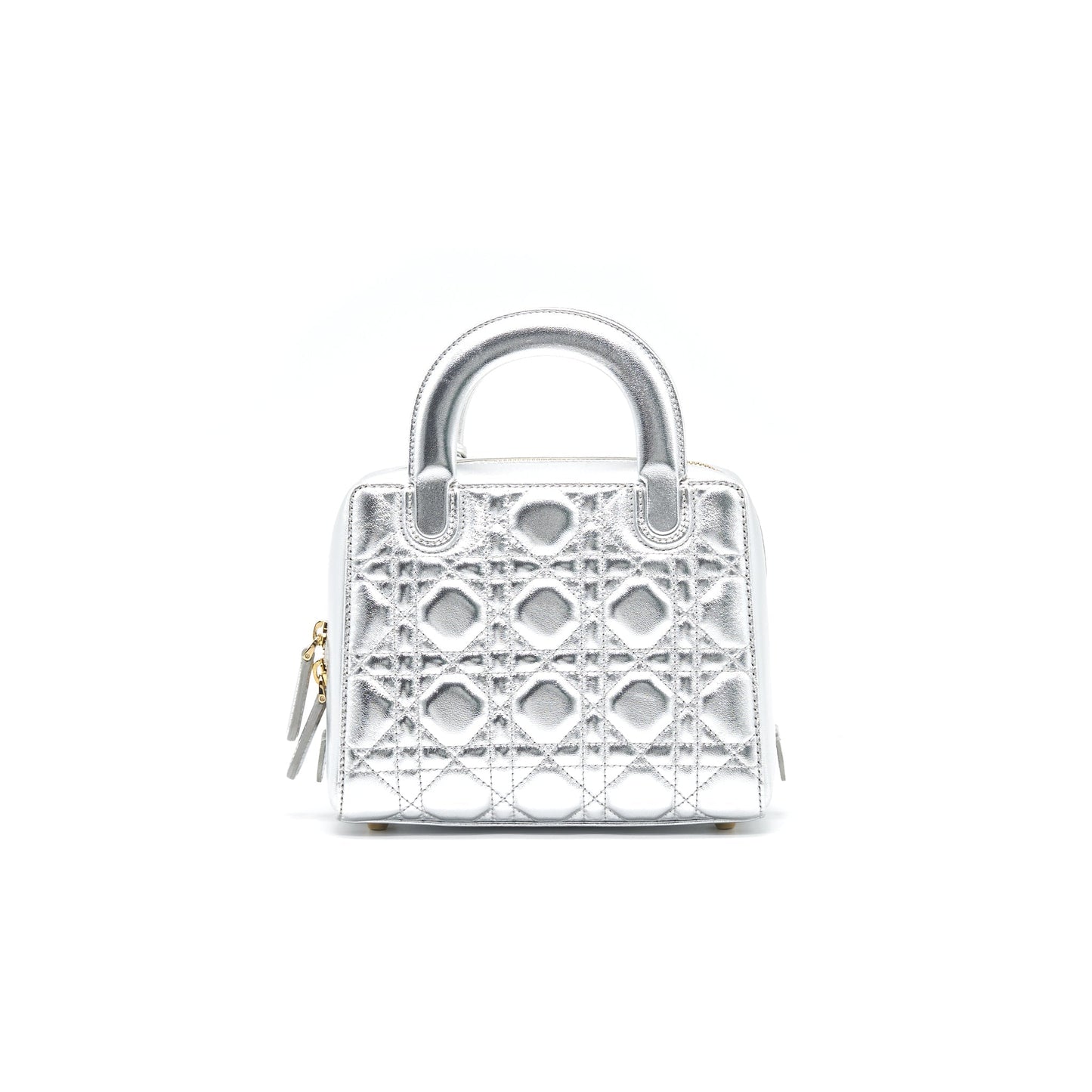 Luxury Dior Small Lily Tote Silver Lambskin GHW