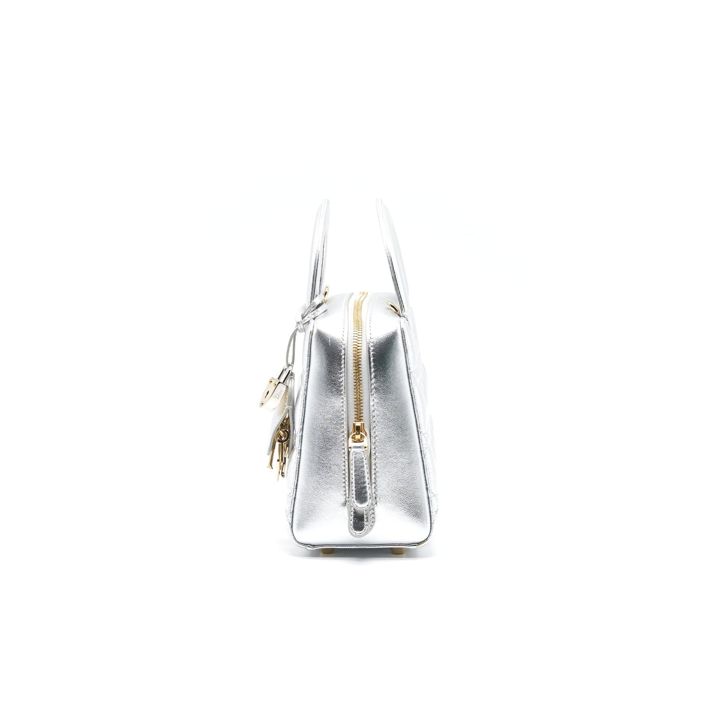 Luxury Dior Small Lily Tote Silver Lambskin GHW