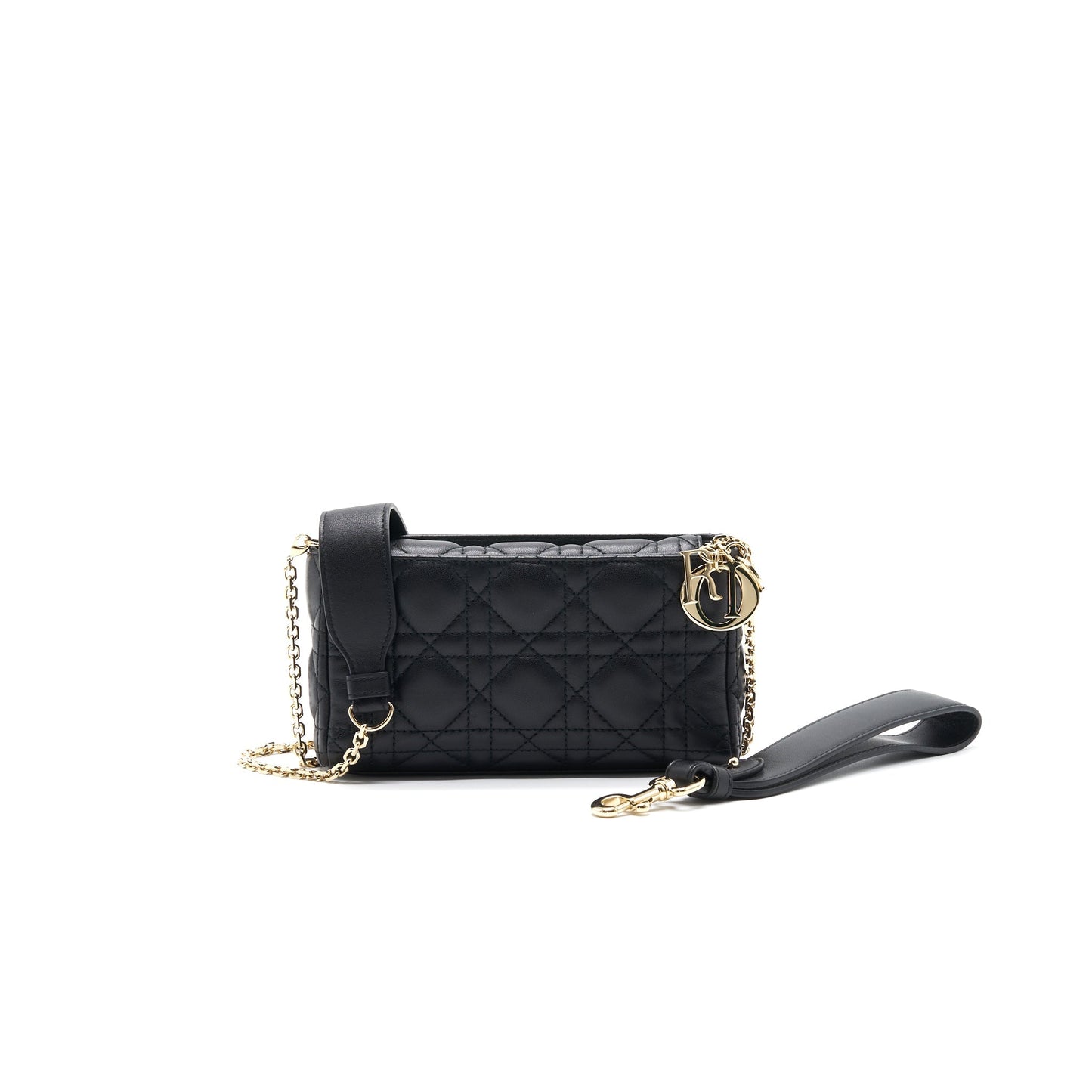 Luxury Dior Leather Mini crossbody Chain Bag Black GHW