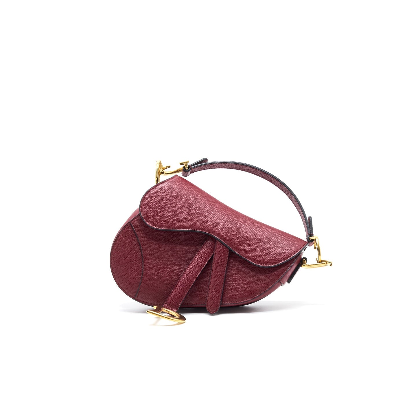 Luxury Dior Mini Saddle Red GHW