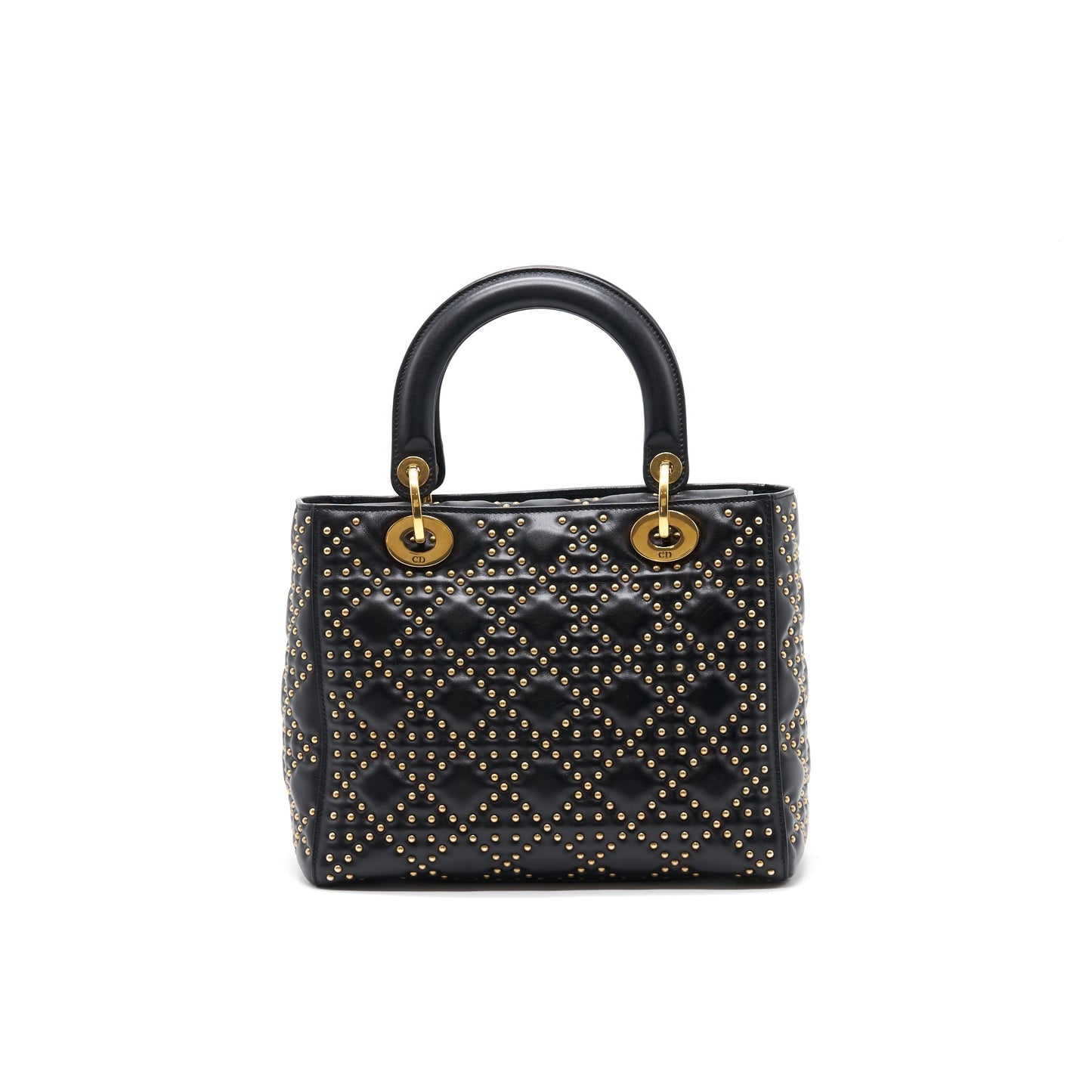 Luxury Dior Supple Lady Luxury Dior Studded Tote Bag Black GHW