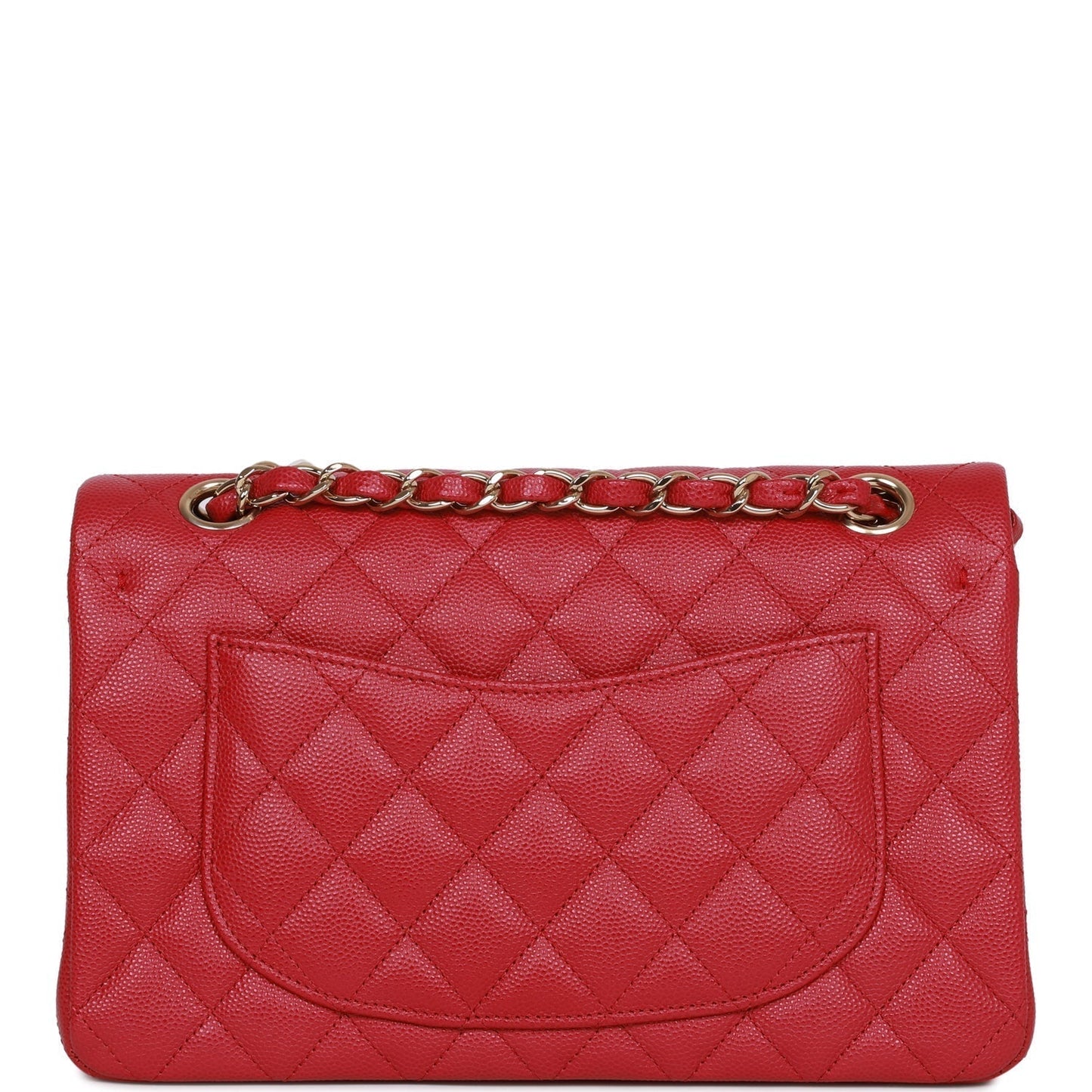 Chanel bag Small Classic Double Flap Dark Pink Caviar Light Gold Hardware