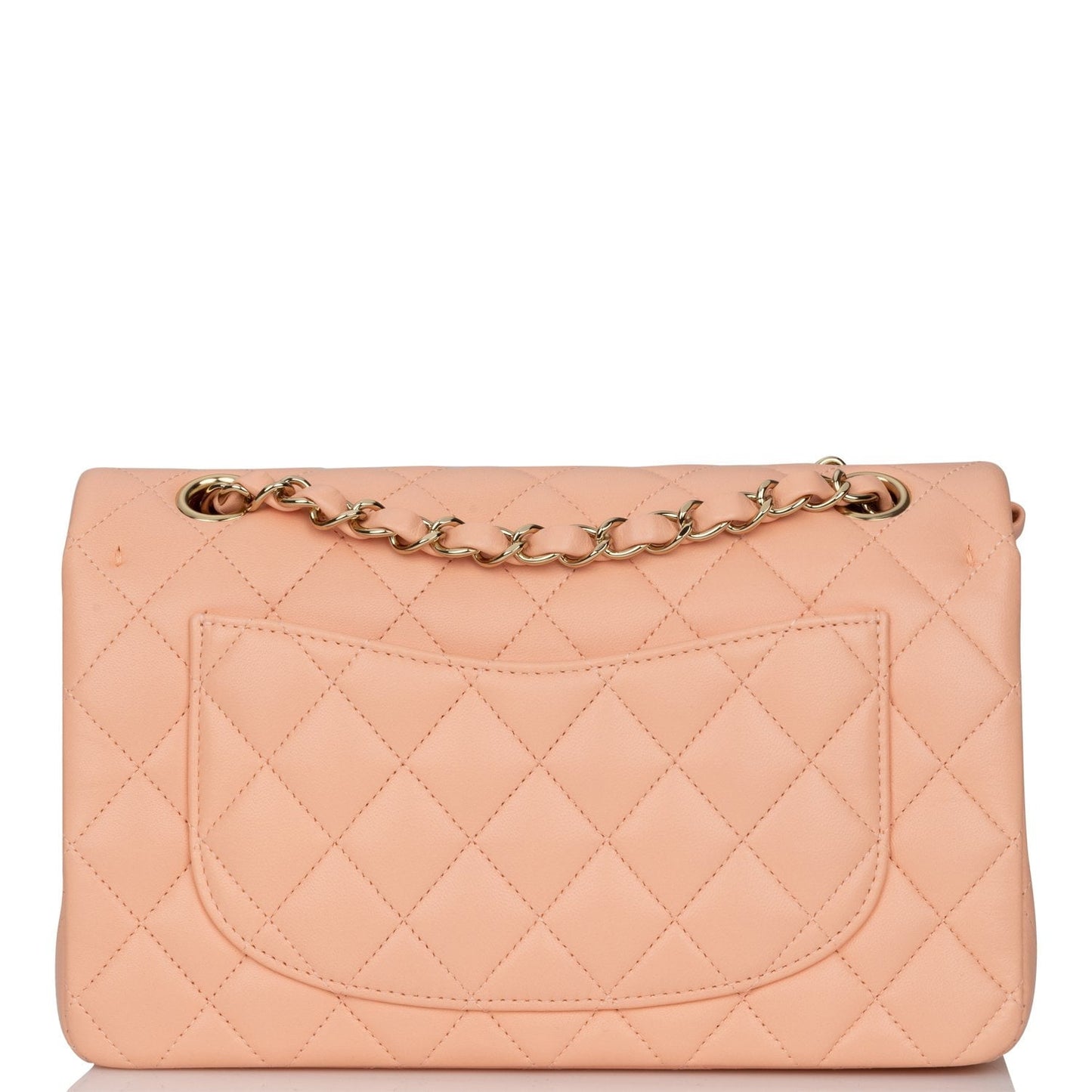 Chanel bag Small Classic Double Flap Peach Lambskin Light Gold Hardware