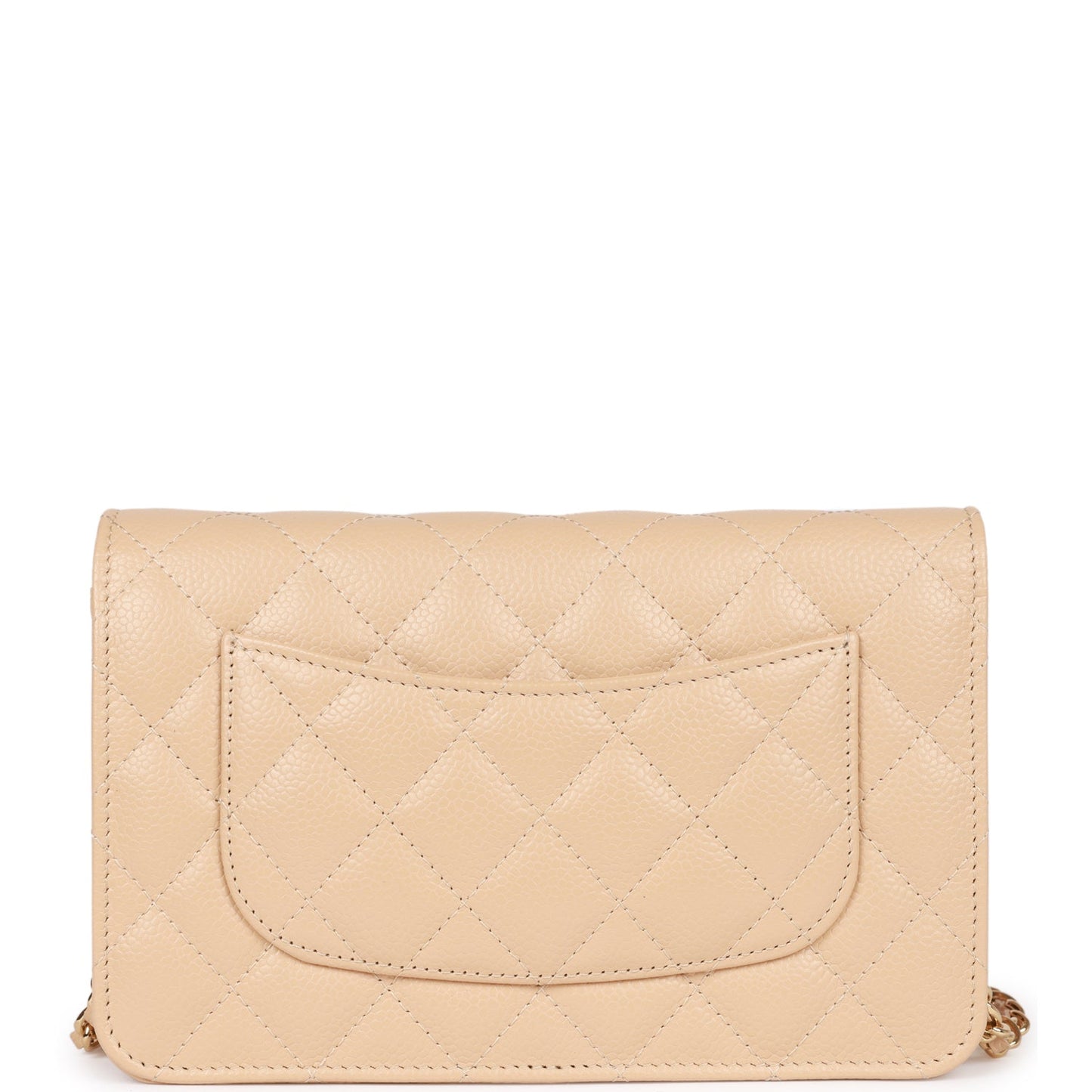 Luxury Chanel Wallet on Chain WOC Beige Caviar Gold Hardware