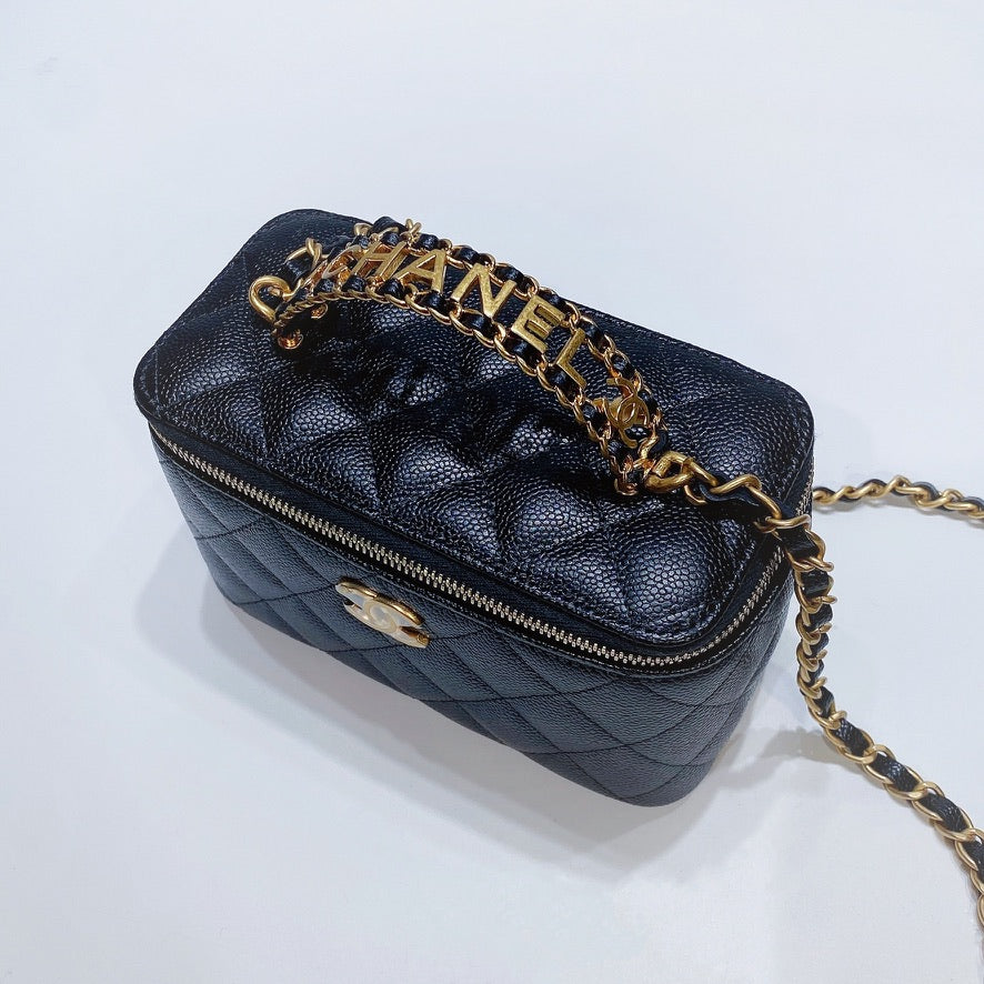 No.3623-Chanel Caviar Pick Me Up Handle Vanity With Chain(Brand New / 全新)