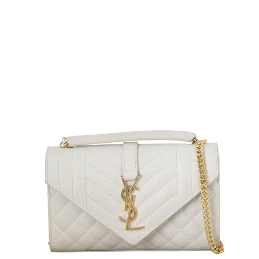 Saint Laurent Monogram Mix Matelasse Envelope Chain Bag Small