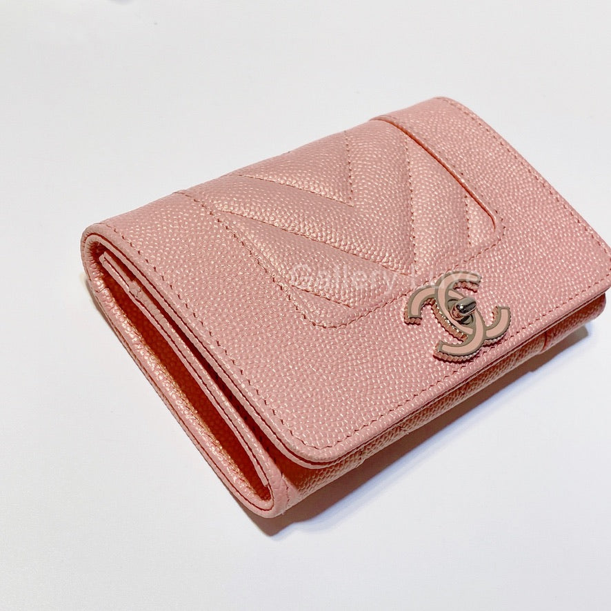 No.2832-Chanel Melle Vintage Chevron Card Holder