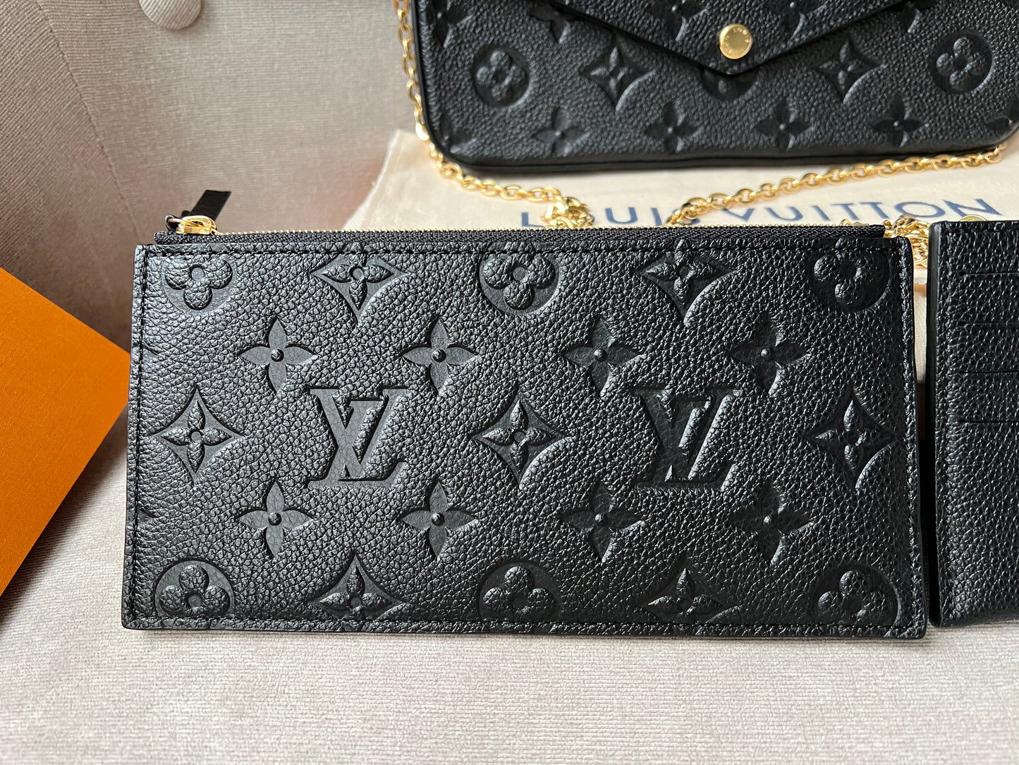 Louis Vuitton Felicie Pochette Black Empreinte Monogram (RRP £1160)