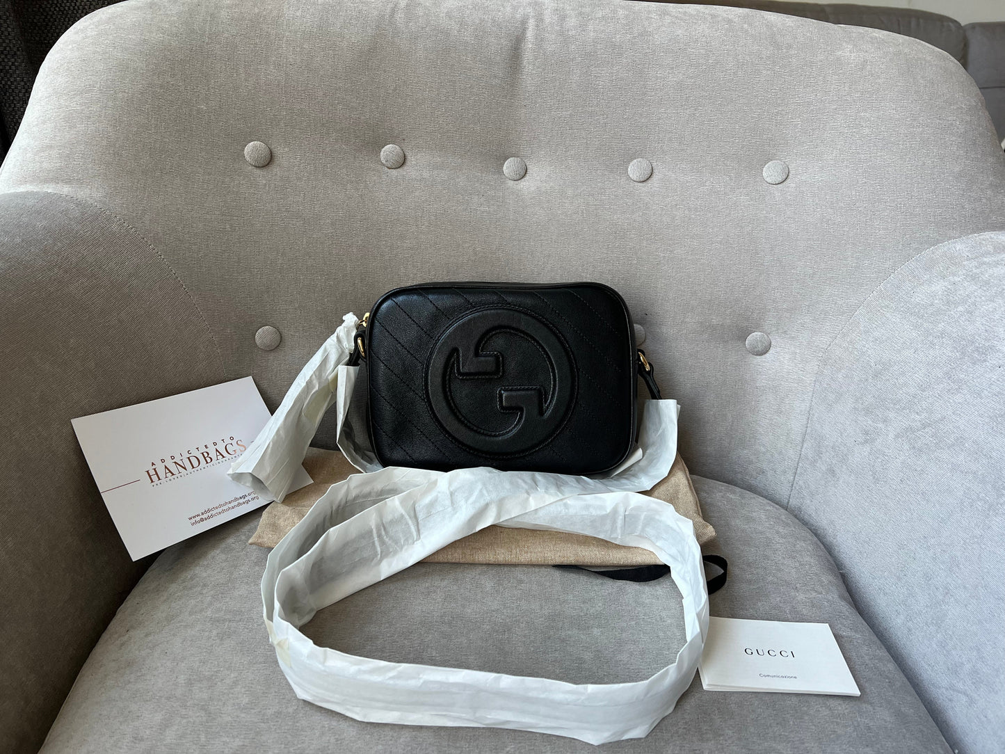 Luxury Gucci Trending 2025 Black Small Blondie Shoulder Bag