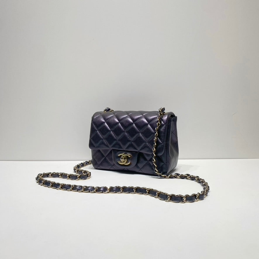 No.4258-Chanel Lambskin Square Mini Classic Flap 17cm (Unused / 未使用品)