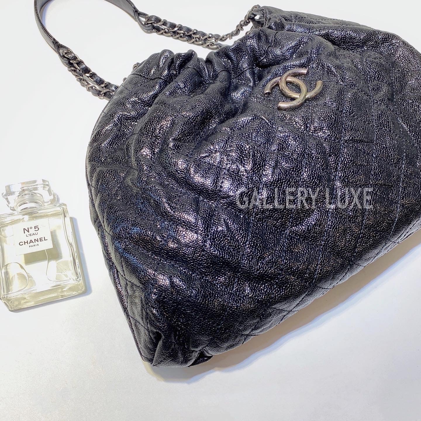 No.3120-Chanel Caviar Elastic CC Tote Bag
