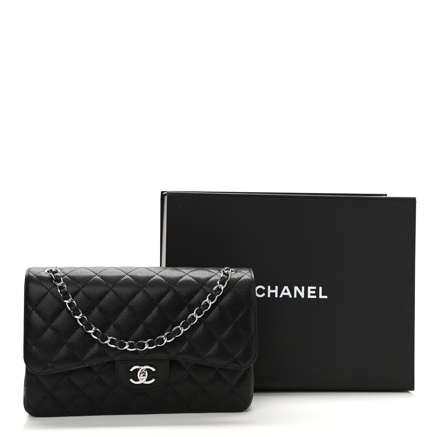 Luxury Chanel CAVIAR QUILTED JUMBO DOUBLE FLAP