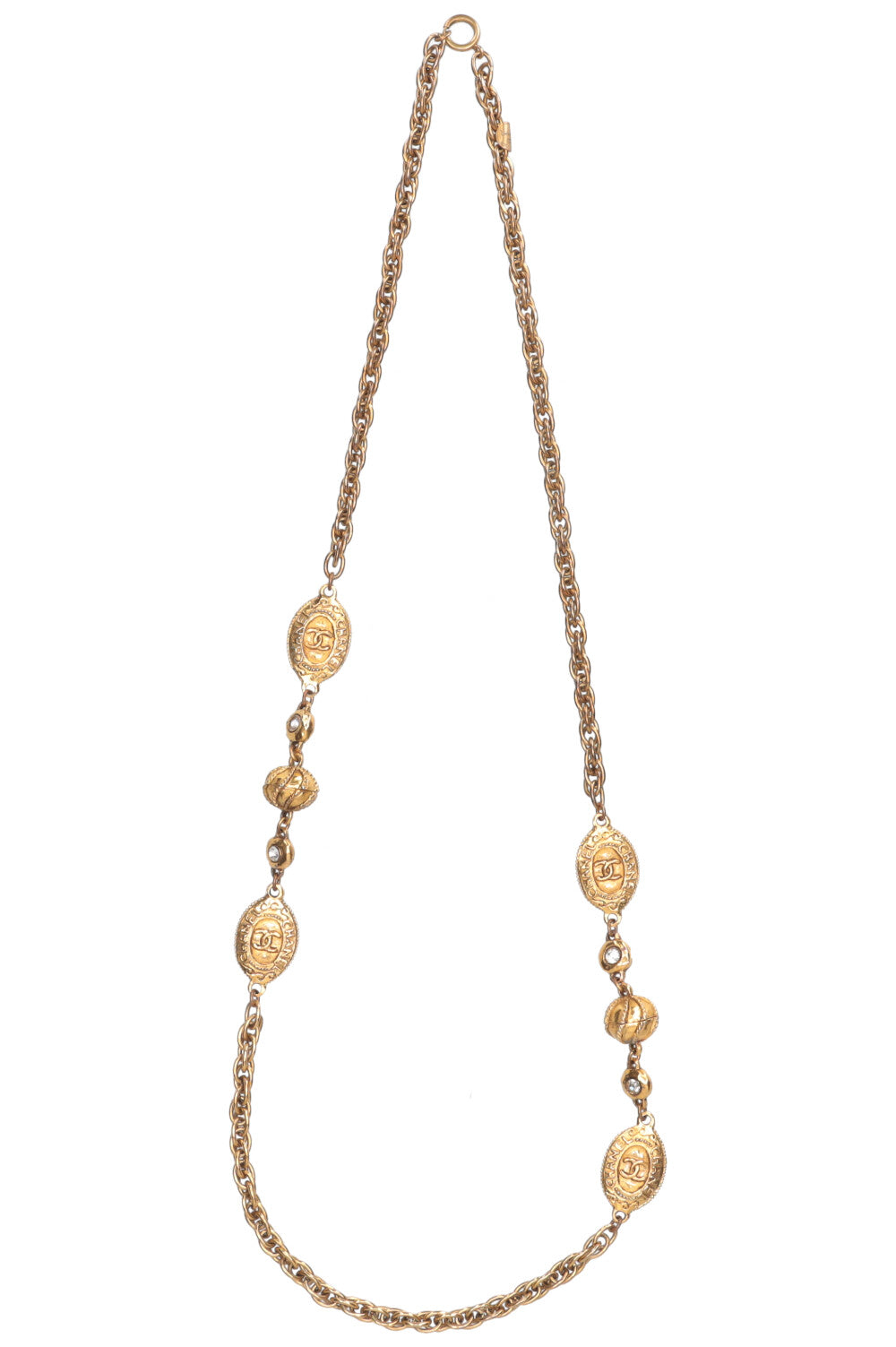 CHANEL Vintage Necklace with Crystals