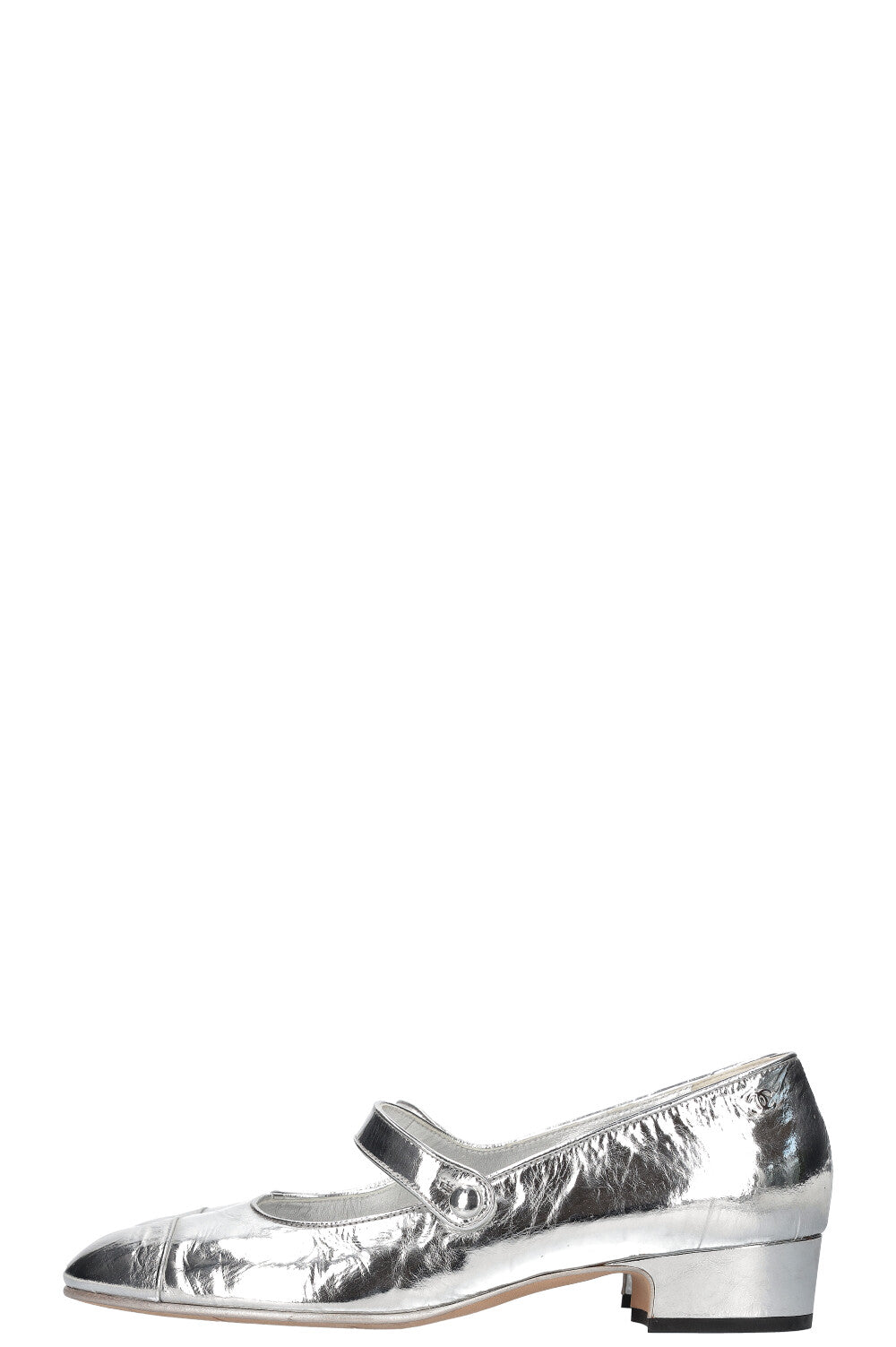 CHANEL Mary Jane Pumps Silver 2019