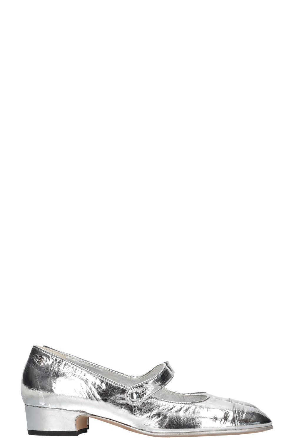 CHANEL Mary Jane Pumps Silver 2019