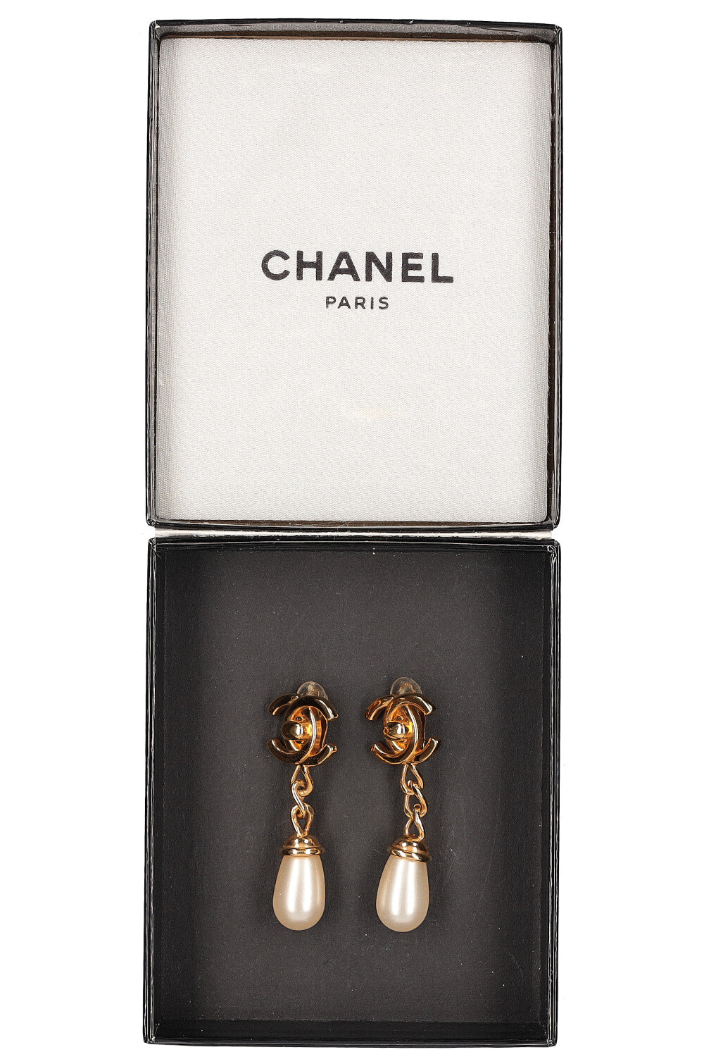 CHANEL Earrings with Pearl Pendant 97