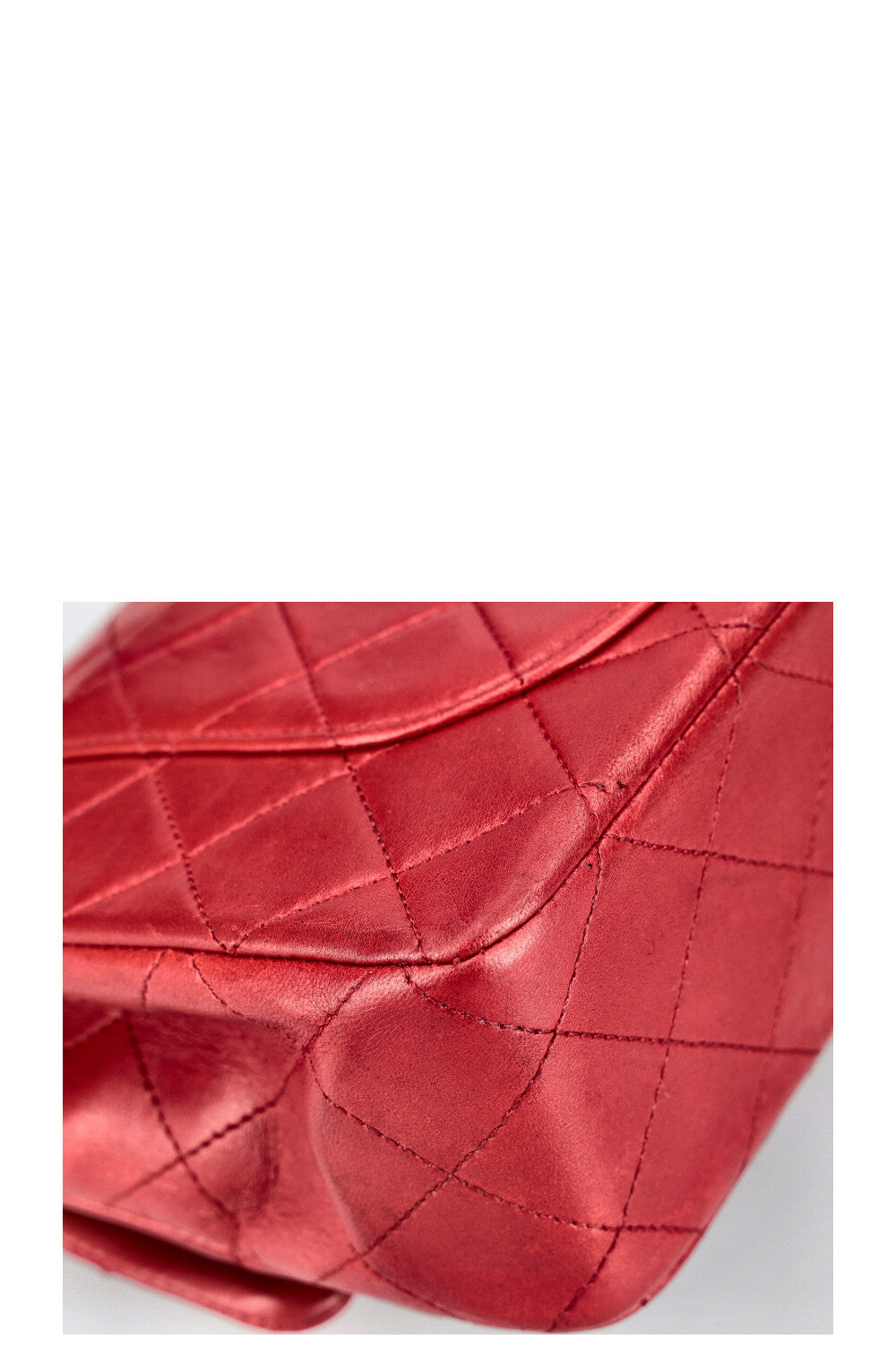 CHANEL Vintage Double Flap Bag Small Red