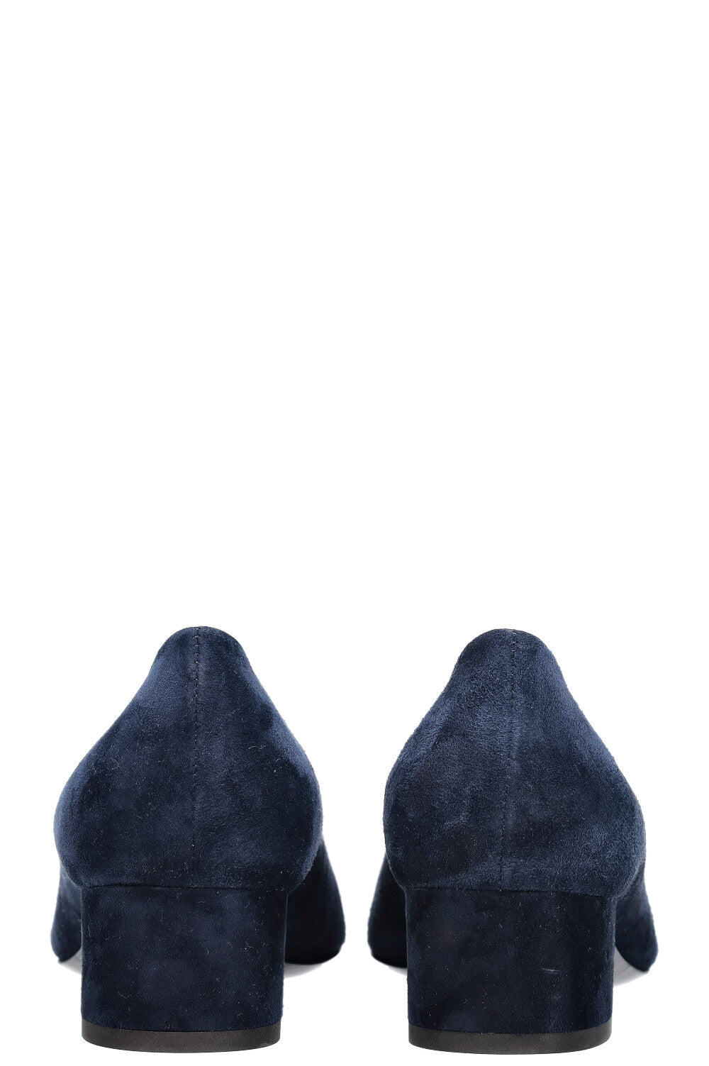 CHANEL Heels Camelia Suede Navy